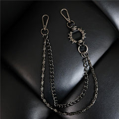 Badass Punk Mens Double Long Biker Wallet CHain Pants CHain Wallet Chain For Men - imessengerbags