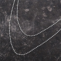Badass Punk Mens Womens Stainless Steel Double Beaded Pants Chain Wallet Chain For Men - imessengerbags