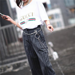 Badass Punk Mens Womens Stainless Steel Double Beaded Pants Chain Wallet Chain For Men - imessengerbags
