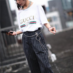 Badass Punk Mens Womens Stainless Steel Double Beaded Pants Chain Wallet Chain For Men - imessengerbags