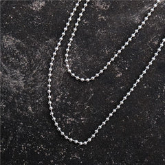 Badass Punk Mens Womens Stainless Steel Double Beaded Pants Chain Wallet Chain For Men - imessengerbags