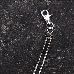 Badass Punk Mens Womens Stainless Steel Double Beaded Pants Chain Wallet Chain For Men - imessengerbags