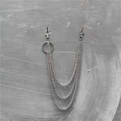 Badass Punk Mens Womens Long Three-Layer Hip Hop Pants Chain Wallet Chain For Men - imessengerbags