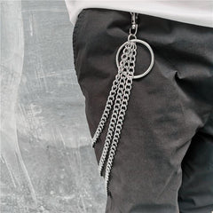 Badass Punk Mens Womens Long Three-Layer Hip Hop Pants Chain Wallet Chain For Men - imessengerbags