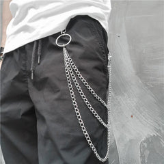 Badass Punk Mens Long Three Layer Jeans Chain Jean Chain Pants Chain Wallet Chain For Men - imessengerbags