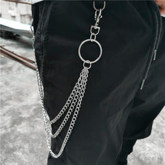 Badass Punk Mens Long Three Layer Jeans Chain Jean Chain Pants Chain Wallet Chain For Men