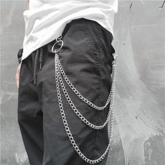 Badass Punk Mens Long Three Layer Jeans Chain Jean Chain Pants Chain Wallet Chain For Men - imessengerbags
