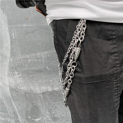 Badass Punk Mens Triple Long Bullet Wallet Chain Pants Chain Jeans Chain Jean Chain For Men - imessengerbags