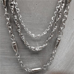 Badass Punk Mens Triple Long Bullet Wallet Chain Pants Chain Jeans Chain Jean Chain For Men - imessengerbags