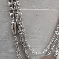 Badass Punk Mens Triple Long Bullet Wallet Chain Pants Chain Jeans Chain Jean Chain For Men - imessengerbags