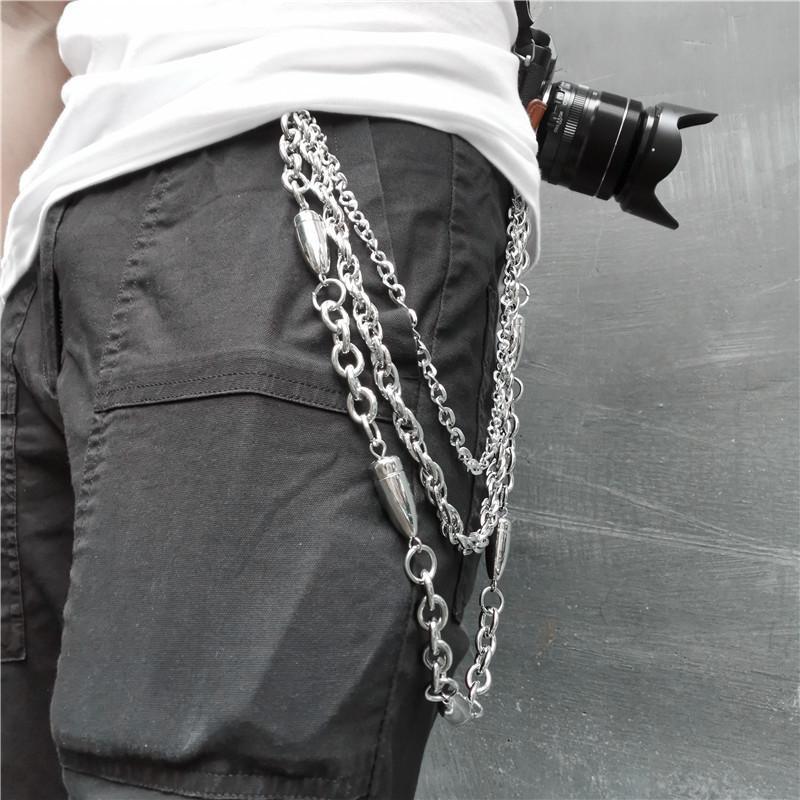 Badass Punk Mens Triple Long Bullet Wallet Chain Pants Chain Jeans Cha –  imessengerbags