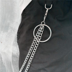 Badass Punk Mens Long Two Layer Pants Chain Long Wallet Chain For Men - imessengerbags