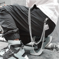 Badass Punk Mens Long Two Layer Pants Chain Long Wallet Chain For Men - imessengerbags