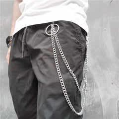 Badass Punk Mens Long Two Layer Pants Chain Long Wallet Chain For Men - imessengerbags