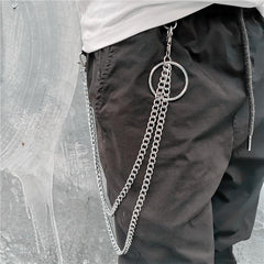 Badass Punk Mens Long Two Layer Pants Chain Long Wallet Chain For Men - imessengerbags