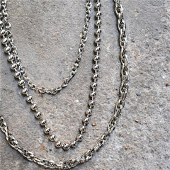 Badass Punk Triple Silver Tassel Mens Pants Chain Wallet Chain Long Jeans Chain Jean Chain For Men - imessengerbags