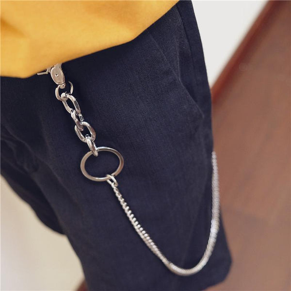 Badass Silver Womens Mens Jeans Chain Jean Chain Pants Chain Long Biker Wallet Chain For Men - imessengerbags