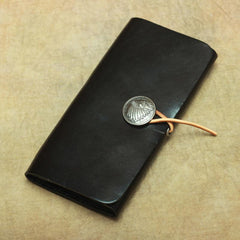 Cool Handmade Leather Men's Envelope Long Wallet Vintage Long Wallet For Men - imessengerbags