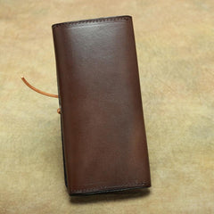 Cool Handmade Leather Men's Envelope Long Wallet Vintage Long Wallet For Men - imessengerbags
