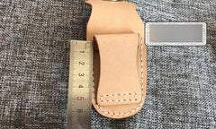 Handmade Black Leather Mens BUICK Lacrosse Car Key Case Beige Regal Car Key Holder with Belt Loop/Belt Clip - imessengerbags