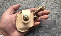 Handmade Mens Beige Leather Classic Zippo Lighter Case  Zippo Lighter Holder with Belt Clip - imessengerbags