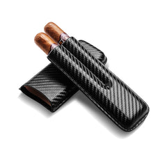 Best Black Eco Leather Mens 2pcs Cigar Case Leather Cigar Cases for Men