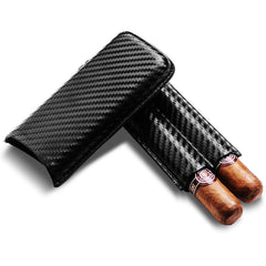 Best Black Eco Leather Mens 2pcs Cigar Case Leather Cigar Cases for Men