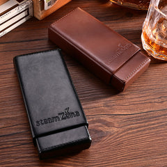 Best Eco Leather&Cedar Mens 3pcs Cigar Cases Hydrating Leather Cigar Cases for Men