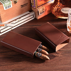 Best Eco Leather&Cedar Mens 3pcs Cigar Cases Hydrating Leather Cigar Cases for Men