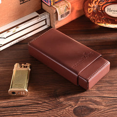 Best Eco Leather&Cedar Mens 3pcs Cigar Cases Hydrating Leather Cigar Cases for Men