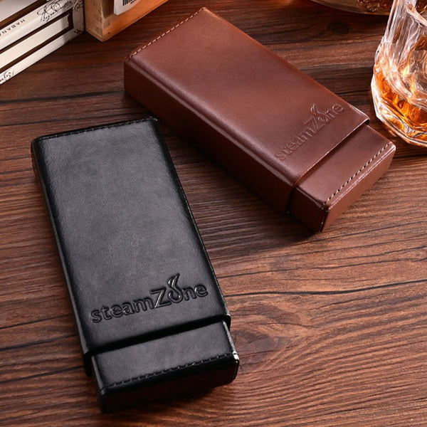 Best Eco Leather&Cedar Mens 3pcs Cigar Cases Hydrating Leather Cigar Cases for Men