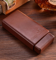 Best Eco Leather&Cedar Mens 3pcs Cigar Case Hydrating Leather Cigar Cases for Men