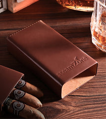 Best Eco Leather&Cedar Mens 3pcs Cigar Cases Hydrating Leather Cigar Cases for Men