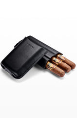 Best Brown Leather Mens 3pcs Cigar Case With Cutter Cool Leather Cigar Cases for Men