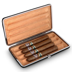 Best Leather&Cedar Mens 4pcs Cigar Cases Alligator Pattern Leather Cigar Cases for Men