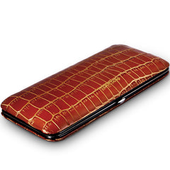 Best Leather&Cedar Mens 4pcs Cigar Cases Alligator Pattern Leather Cigar Cases for Men