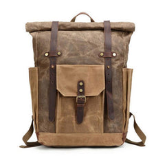 Best Khaki waxed canvas backpack