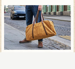 Camel Mens Canvas Large Weekender Bag Canvas Travel Shoulder Bag Large Canvas Duffle Bags for Men