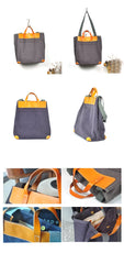 Black Canvas Leather Mens Tote Shoulder Bag Messenger Bag Gray Tote Handbag For Men and Women - imessengerbags