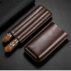 Best Eco Leather Mens 2pcs Cigar Case Leather Cigar Cases for Men