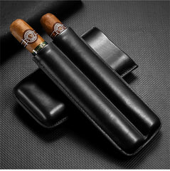 Best Eco Leather Mens 2pcs Cigar Case Leather Cigar Cases for Men