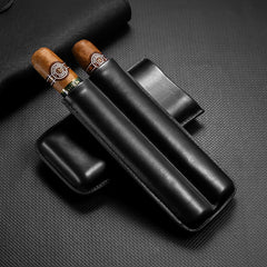 Best Eco Leather Mens 2pcs Cigar Case Leather Cigar Cases for Men