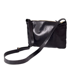 Cool Black Wrinkled Leather Men Postman Bag Side Bag Coffee Messenger Bag Courier Bag For Men - imessengerbags
