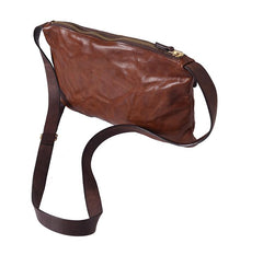 Cool Black Wrinkled Leather Men Postman Bag Side Bag Coffee Messenger Bag Courier Bag For Men - imessengerbags