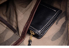 Handmade Black Wrinkled Leather Men Postman Bag Coffee Cool Courier Bag Messenger Bag One Shoulder Backpack For Men - imessengerbags