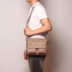 Black LEATHER MEN'S Small Side bag Brown Side Bag MESSENGER BAG Brown Courier Bag FOR MEN