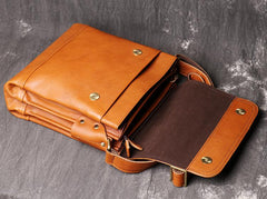 Black LEATHER MEN'S Vertical Side bag  Vertical MESSENGER BAG Small Courier Bag FOR MEN - imessengerbags