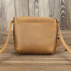 LEATHER MEN'S Small Side bag Brown Side Bag Mini MESSENGER BAG Courier Bag FOR MEN