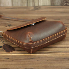 LEATHER MEN'S Small Side bag Brown Side Bag Mini MESSENGER BAG Courier Bag FOR MEN