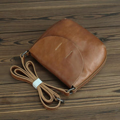 LEATHER MEN'S Small Side bag Brown Side Bag Mini MESSENGER BAG Courier Bag FOR MEN